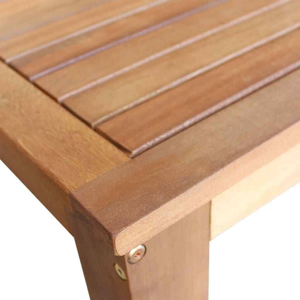 7 Pieces Solid Acacia Wood Bar Table and Stool Set N686989