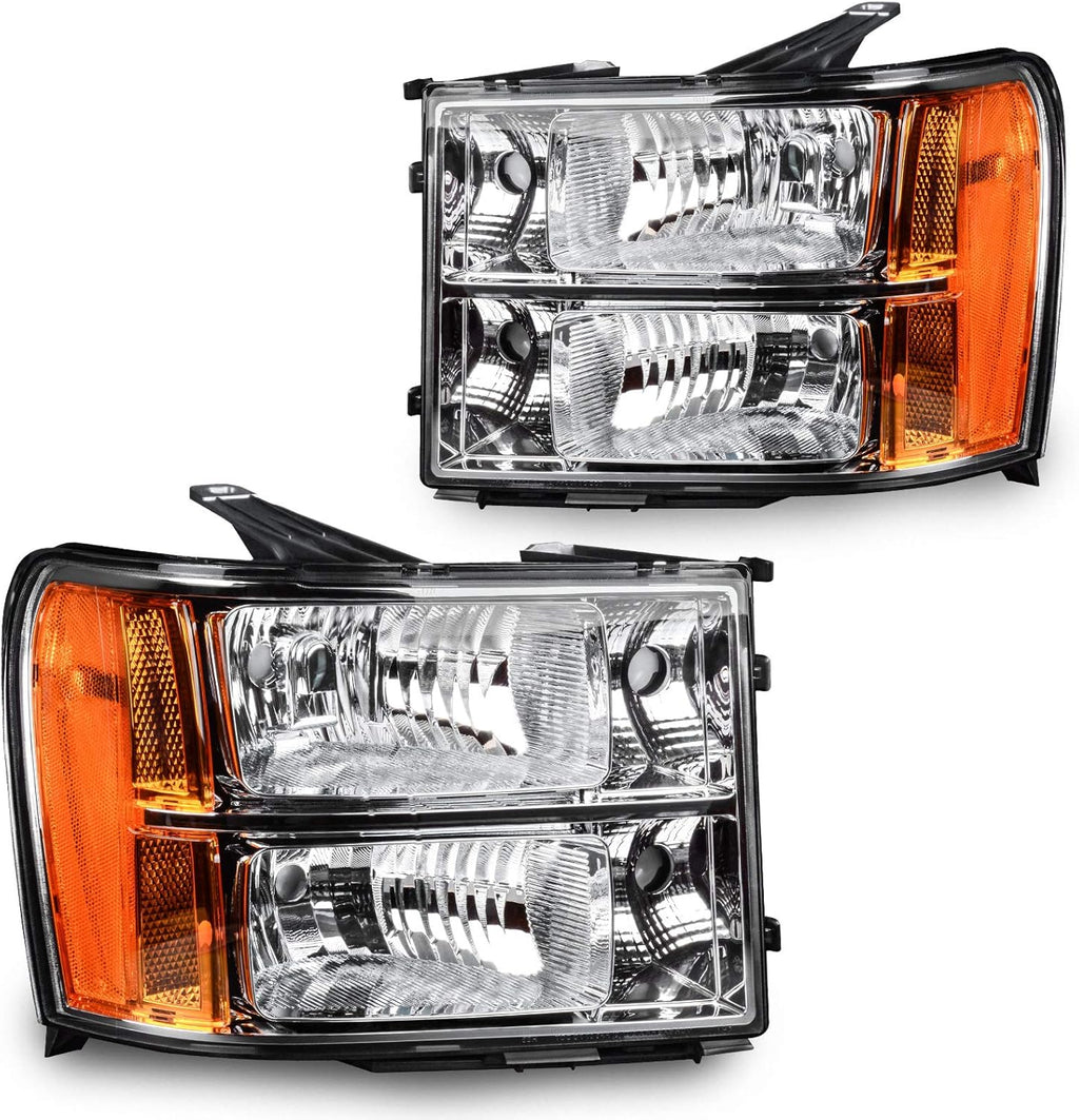 Black Housing Clear Reflector Headlight Assembly W754