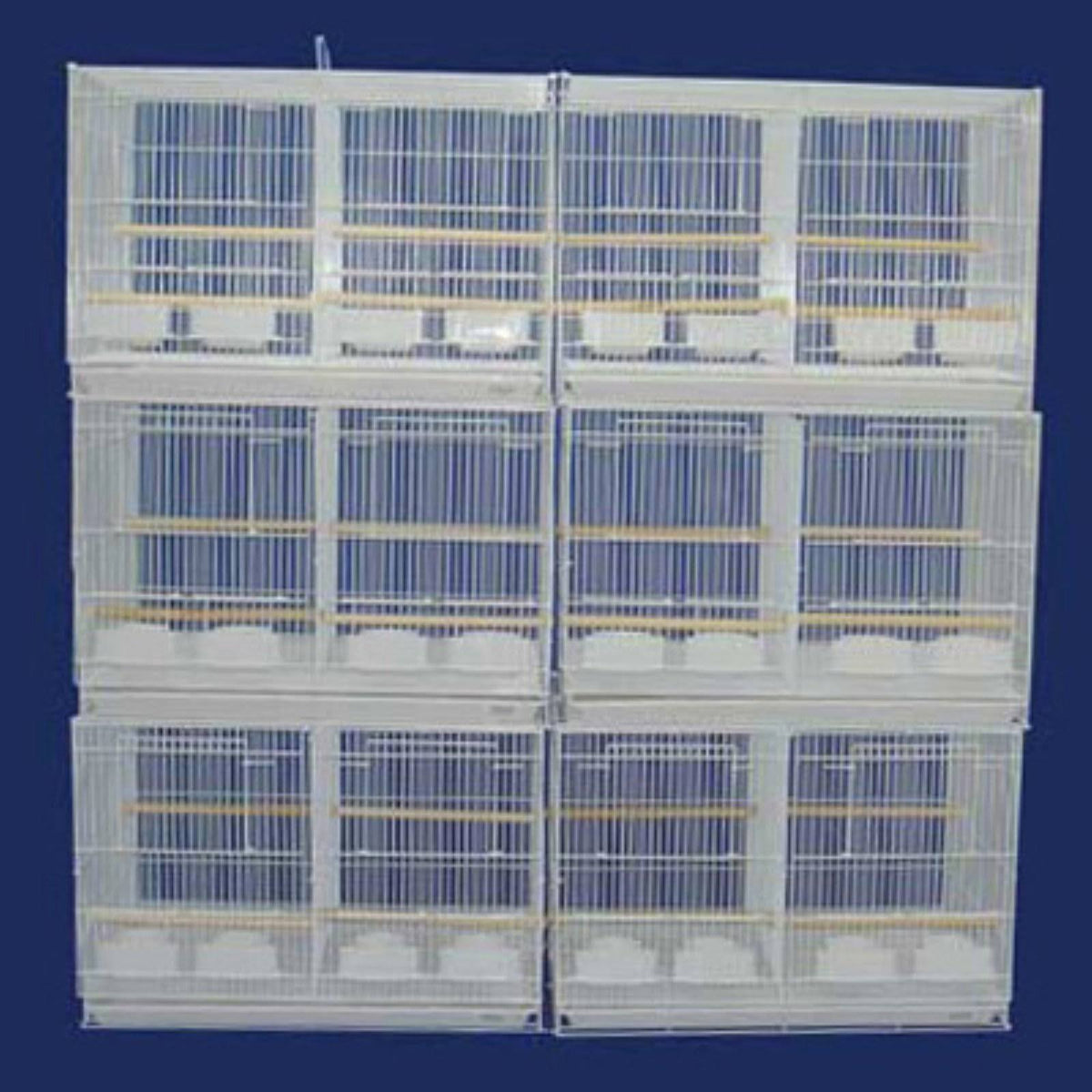 6 Small Breeding Cages with Divider White E16788