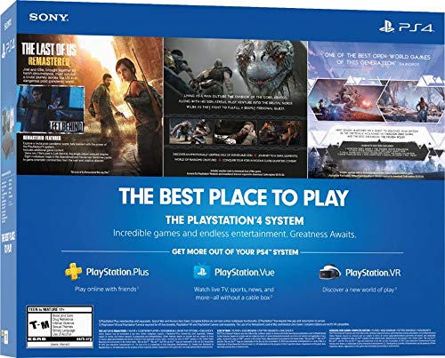 1TB HDD PS4 Console Slim Bundle with Three Games Dualshock 4 Wireless Controller Jet Black D37989