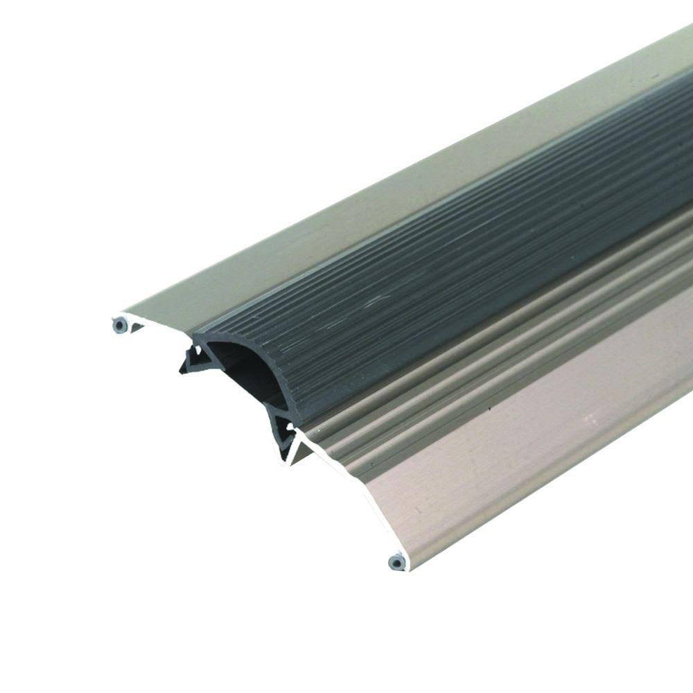 Satin Nickel Aluminum Deluxe Threshold with Vinyl Seal I565397