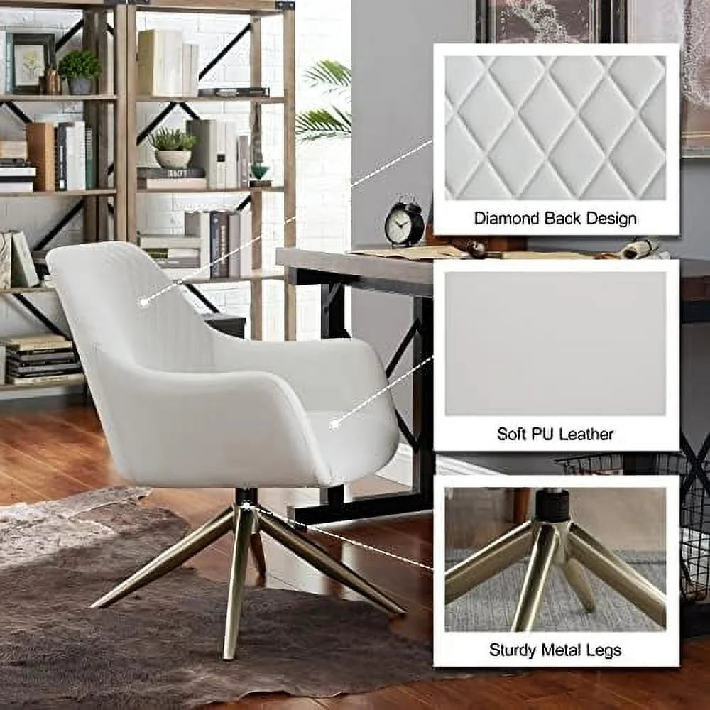 Gray Faux Leather Swivel Desk Chair Set of 2 Z60530