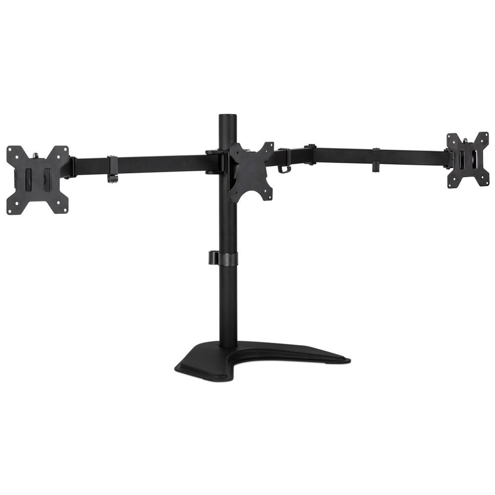 Black Triple Monitor Desk Stand R306