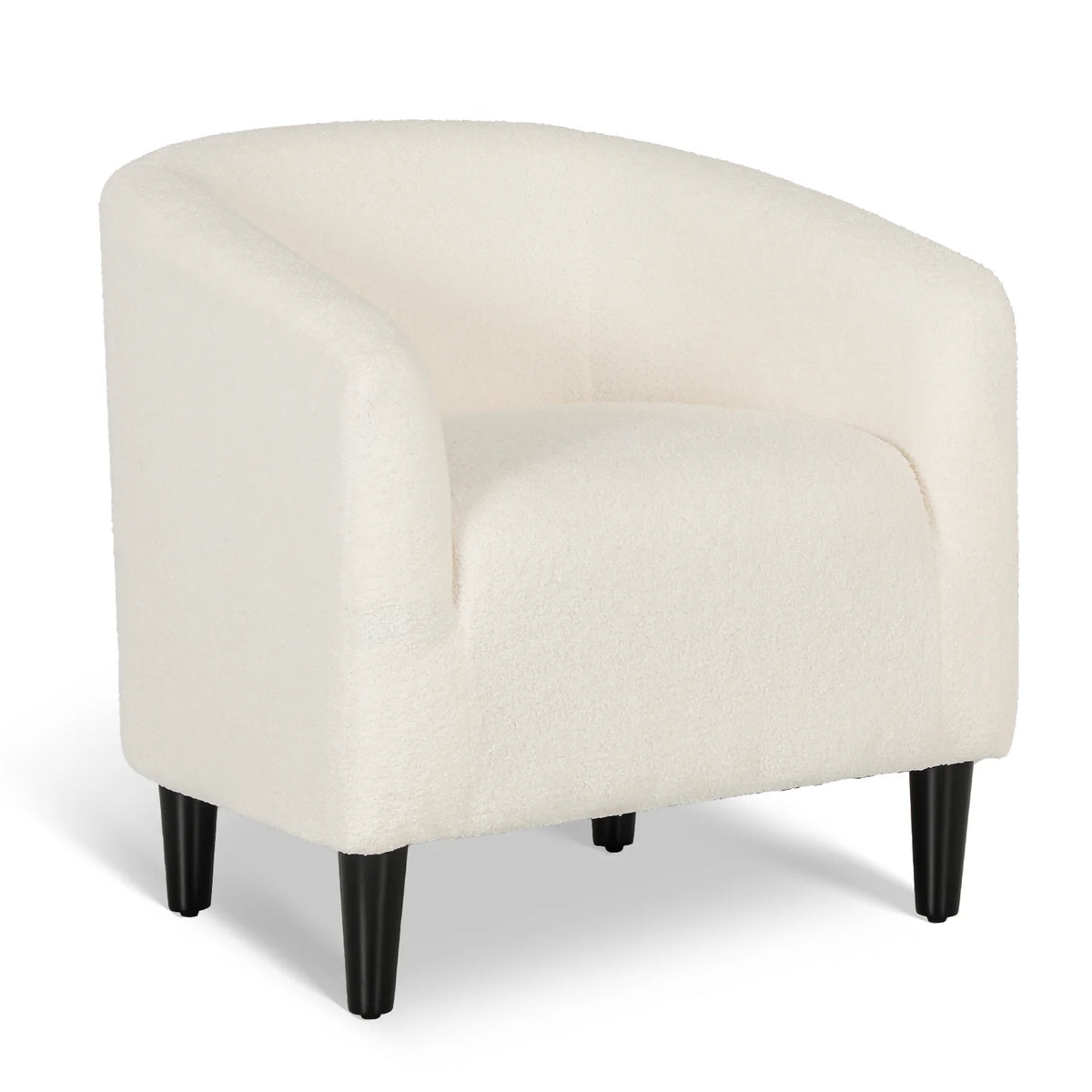 Cream Sherpa Upholstered Accent Chair C585