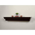Aged Espresso Fireplace Mantel Shelf with Corbel and Arch W17223