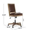 Dark Brown Faux Leather Swivel Office Chair P681