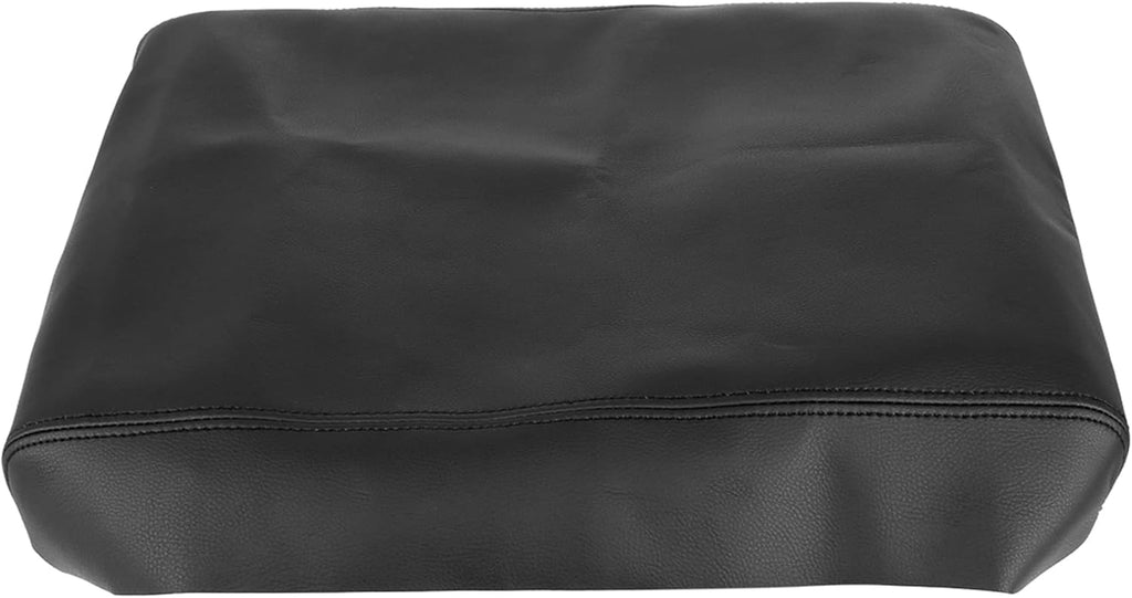 Black Microfiber Leather Center Console Lid Cover Protector E47014