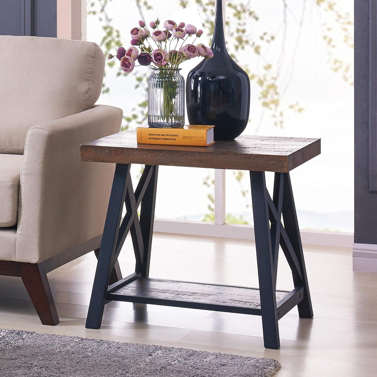 Rustic Oak Accent Table F186