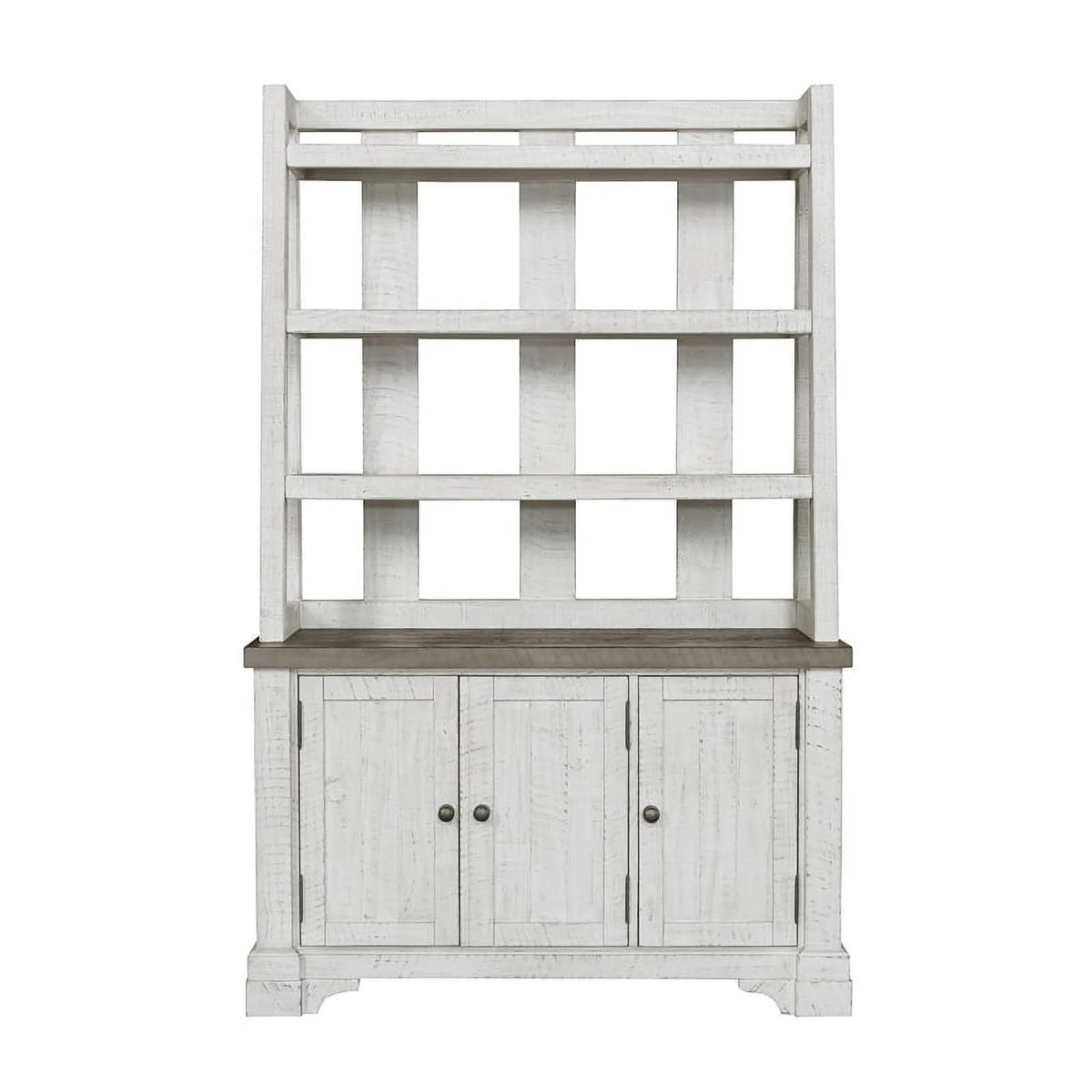 White Wood Credenza with Hutch W995273