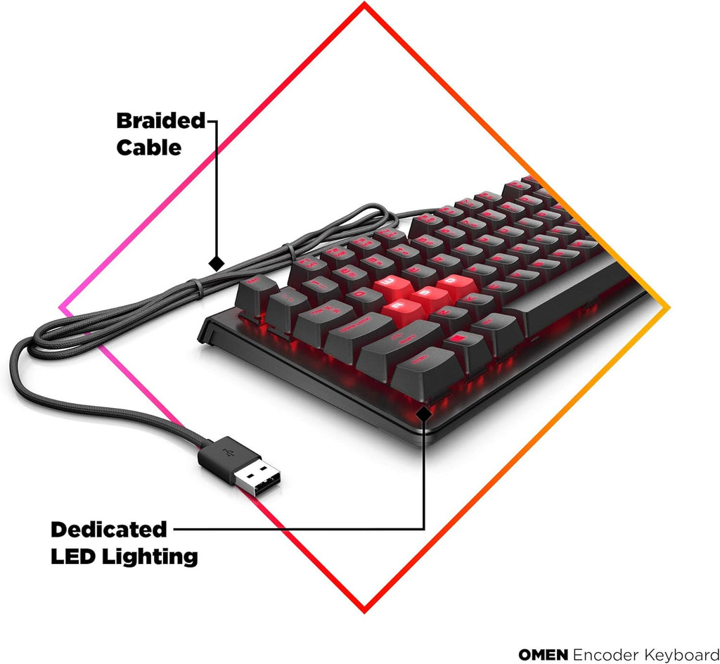Customizable Mechanical Gaming Keyboard with Cherry MX Red Keys T484292