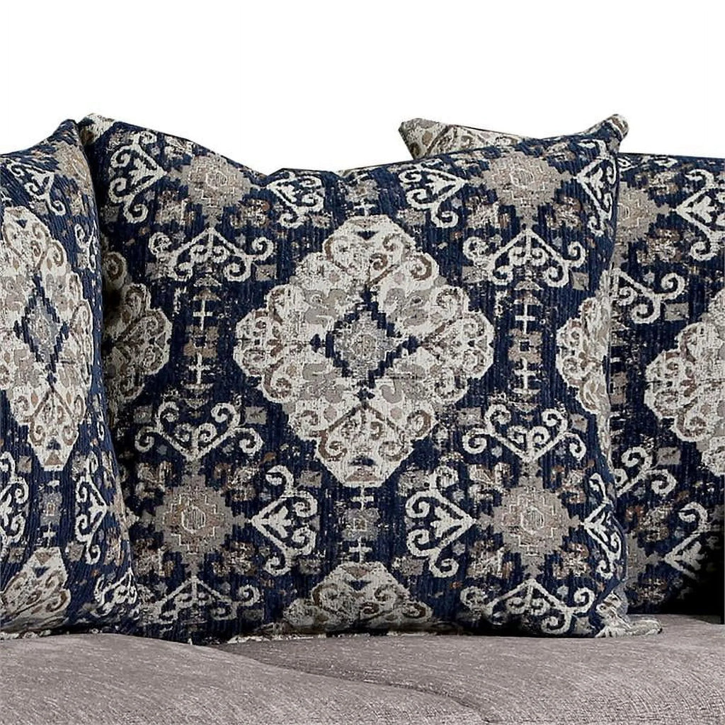 Gray Chenille 2-Piece Sofa Set B275