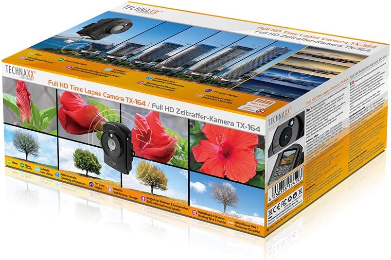 Time Lapse Camera Built-in Microphone & Speaker FullHD Battery Operated Black C597308