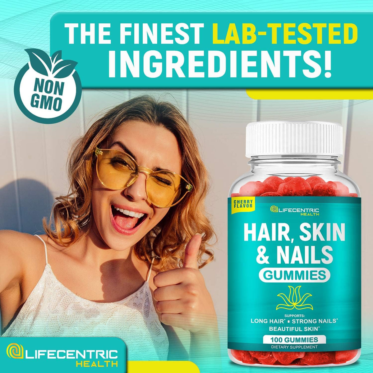 Hair Skin and Nails Gummies with Biotin 5000mcg R505