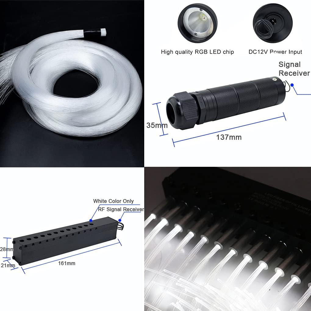 Bluetooth RGBW LED Fiber Optic Star Ceiling Light Kit S124