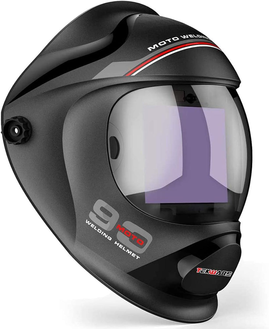 Large Viewing True Color Solar Powered Auto Darkening Welding Helmet 4 Arc Sensor Wide Shade Range 4/5-9/9-13 Welder Mask W185