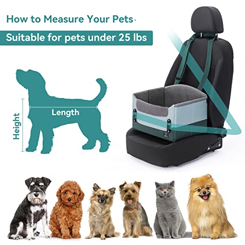 30 Inch Dog Booster Seat with 2 Safety Leashes and Detachable Inner Y382792