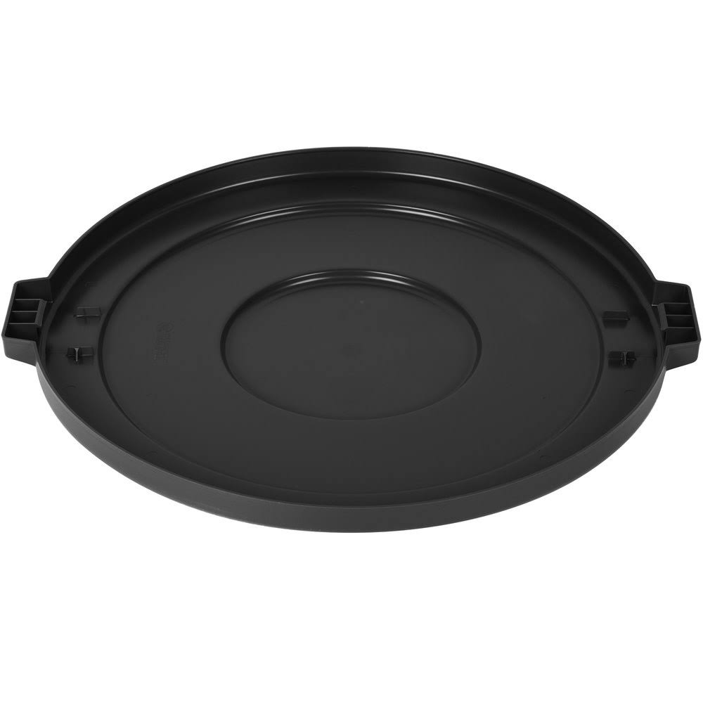 Black Flat Round Trash Can Lid K4558