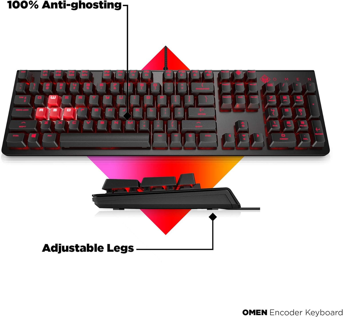Customizable Mechanical Gaming Keyboard with Cherry MX Red Keys T484292