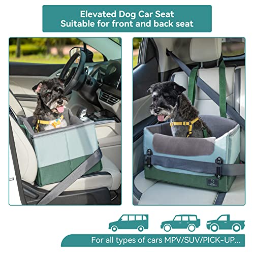 30 Inch Dog Booster Seat with 2 Safety Leashes and Detachable Inner Y382792
