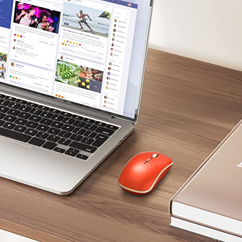 Purple Wireless Ergonomic Mouse with 5 Adjustable DPI Levels M28536