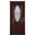 36 in. x 80 in. Left-Hand Inswing Fiberglass Prehung Front Exterior Door D173