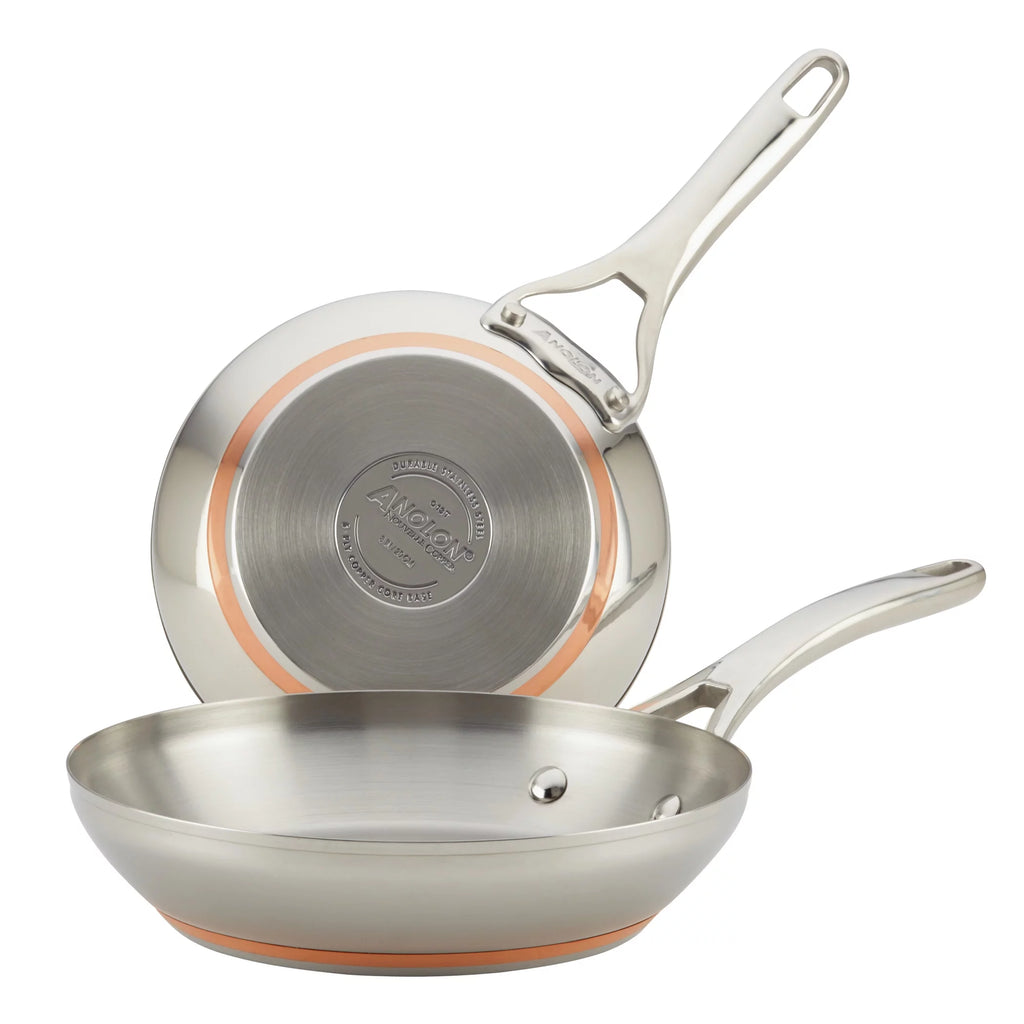 8" and 9.5" Stainless Steel Frying Pan Set U975
