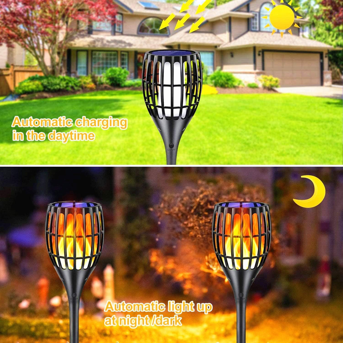 Waterproof Solar Torch Lights 4 Pack F80294