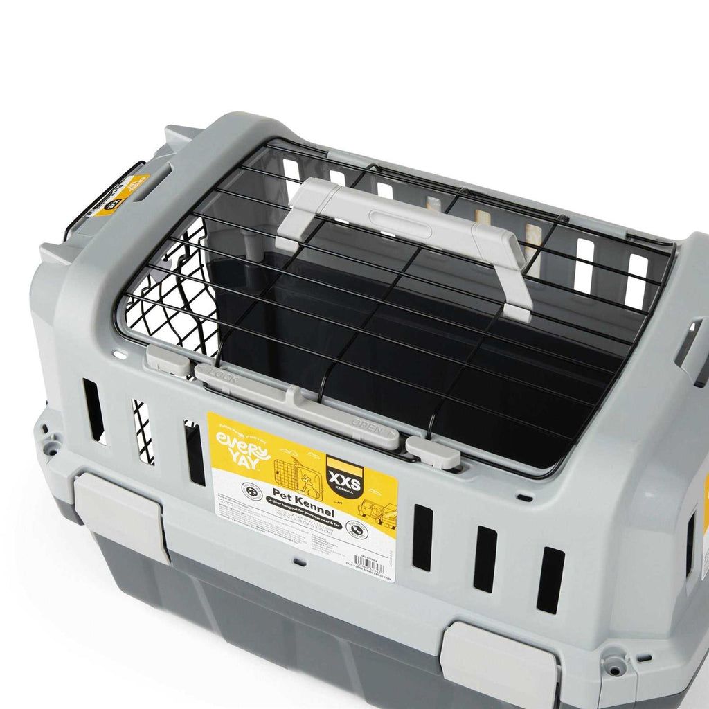 Grey 2-Door Pet Kennel Y146819