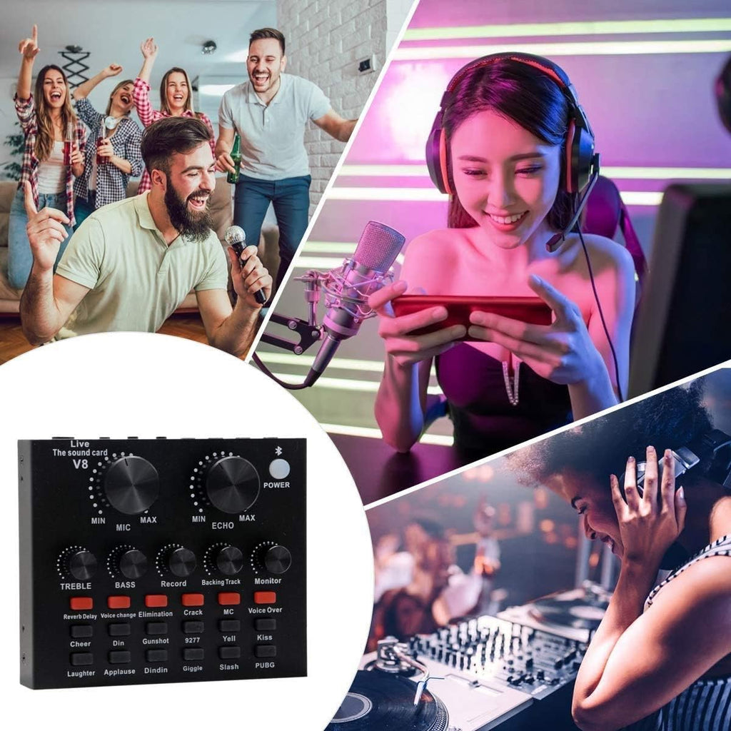 Podcast Equipment Bundle, Condenser Studio Microphone with Sound Card, Pack of 2 H676910