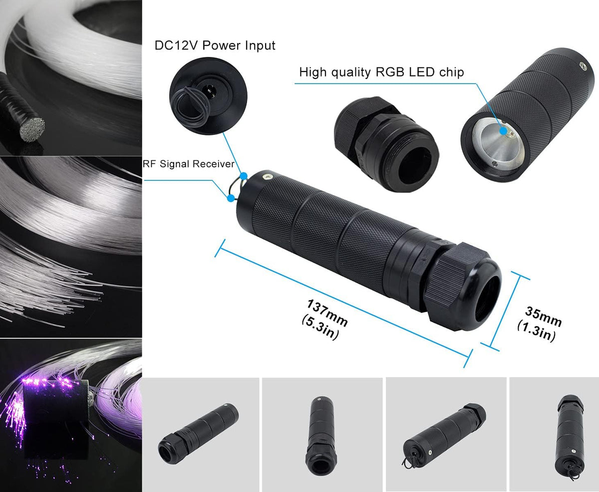 Bluetooth RGBW LED Fiber Optic Star Ceiling Light Kit S124