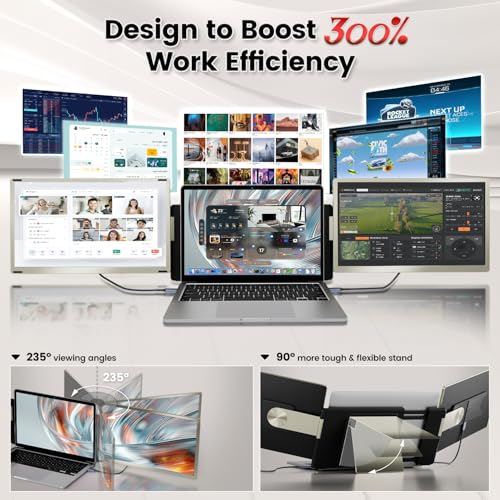 15.6" Portable Monitor with 120% sRGB, FHD IPS & 235° Rotation C645