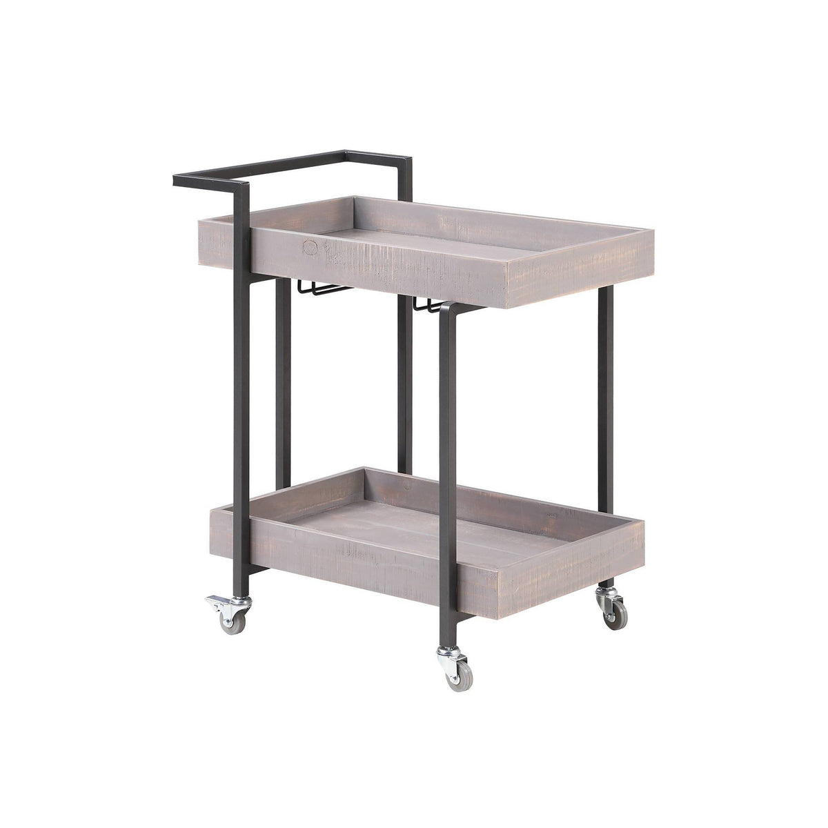 2 Shelf Serving Cart Antique Gray H592