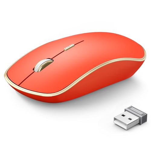 Purple Wireless Ergonomic Mouse with 5 Adjustable DPI Levels M28536