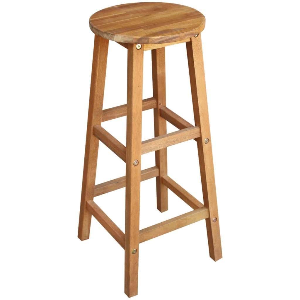 7 Pieces Solid Acacia Wood Bar Table and Stool Set N686989