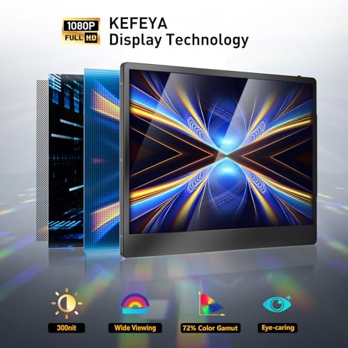 15.6" Portable Monitor with 120% sRGB, FHD IPS & 235° Rotation C645