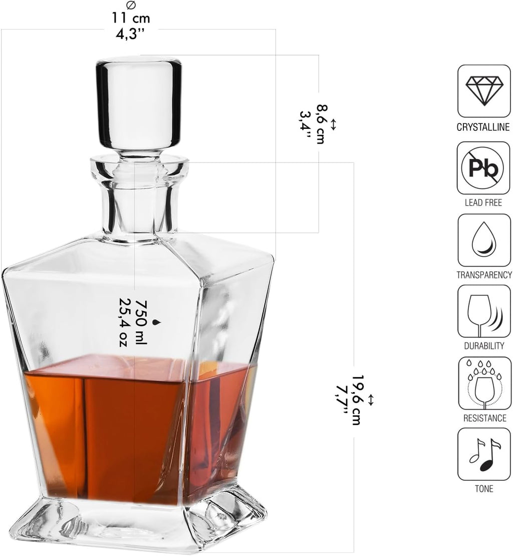 Whiskey Decanter Carafe with Stopper 25.4 oz L643488