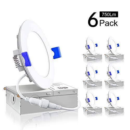 6 Pack 4 inch Ultra-Thin LED Recessed Ceiling Light Q21497