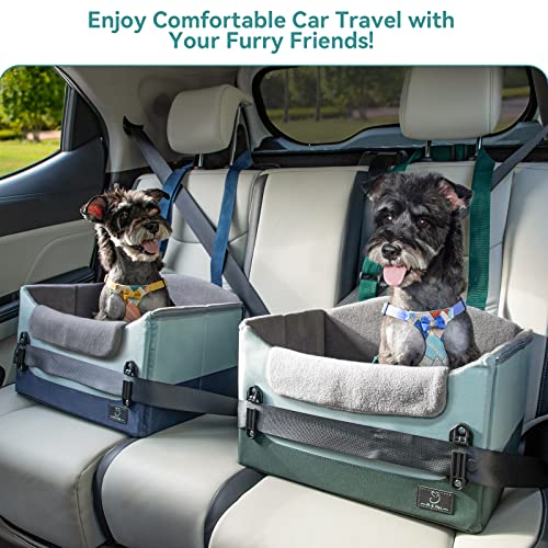 30 Inch Dog Booster Seat with 2 Safety Leashes and Detachable Inner Y382792