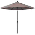 9 ft. Stone Black Aluminum Tilt Crank Lift Patio Umbrella K4285
