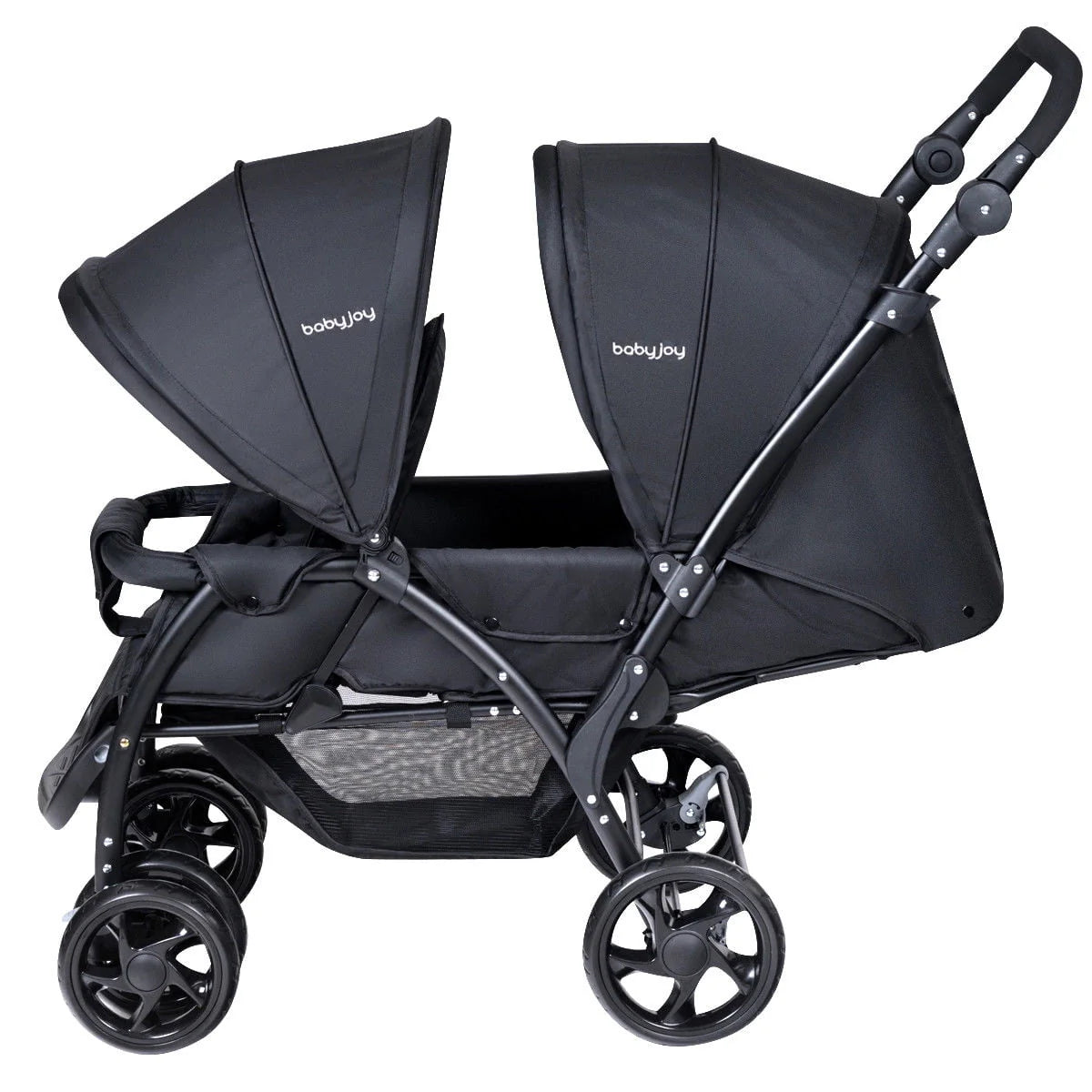 Foldable Lightweight Double Stroller Black T89124
