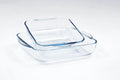 Set of 2 Large Oven Safe Square Glass Baking Dish Q893670