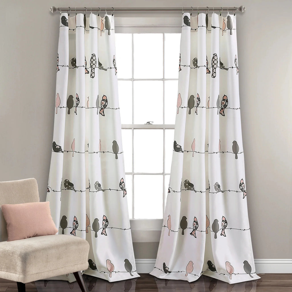 Yellow Animal Print Room Darkening Window Panel T6662