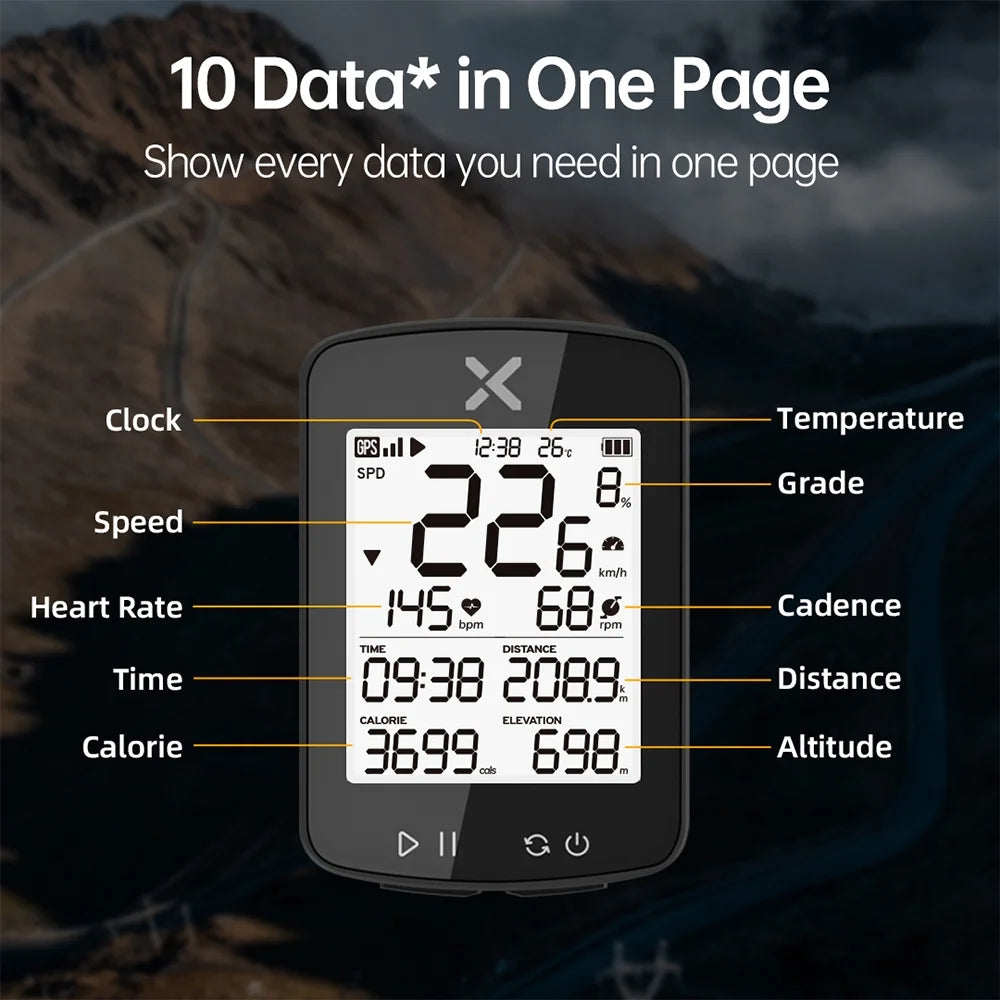 Wireless Waterproof Bike Computer Speedometer V96688