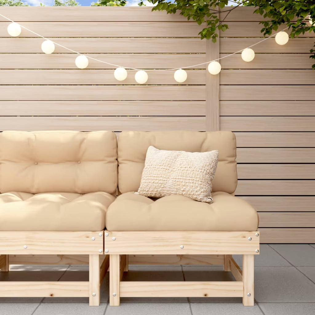 Solid Wood Pine Sofa with Cushions S18395