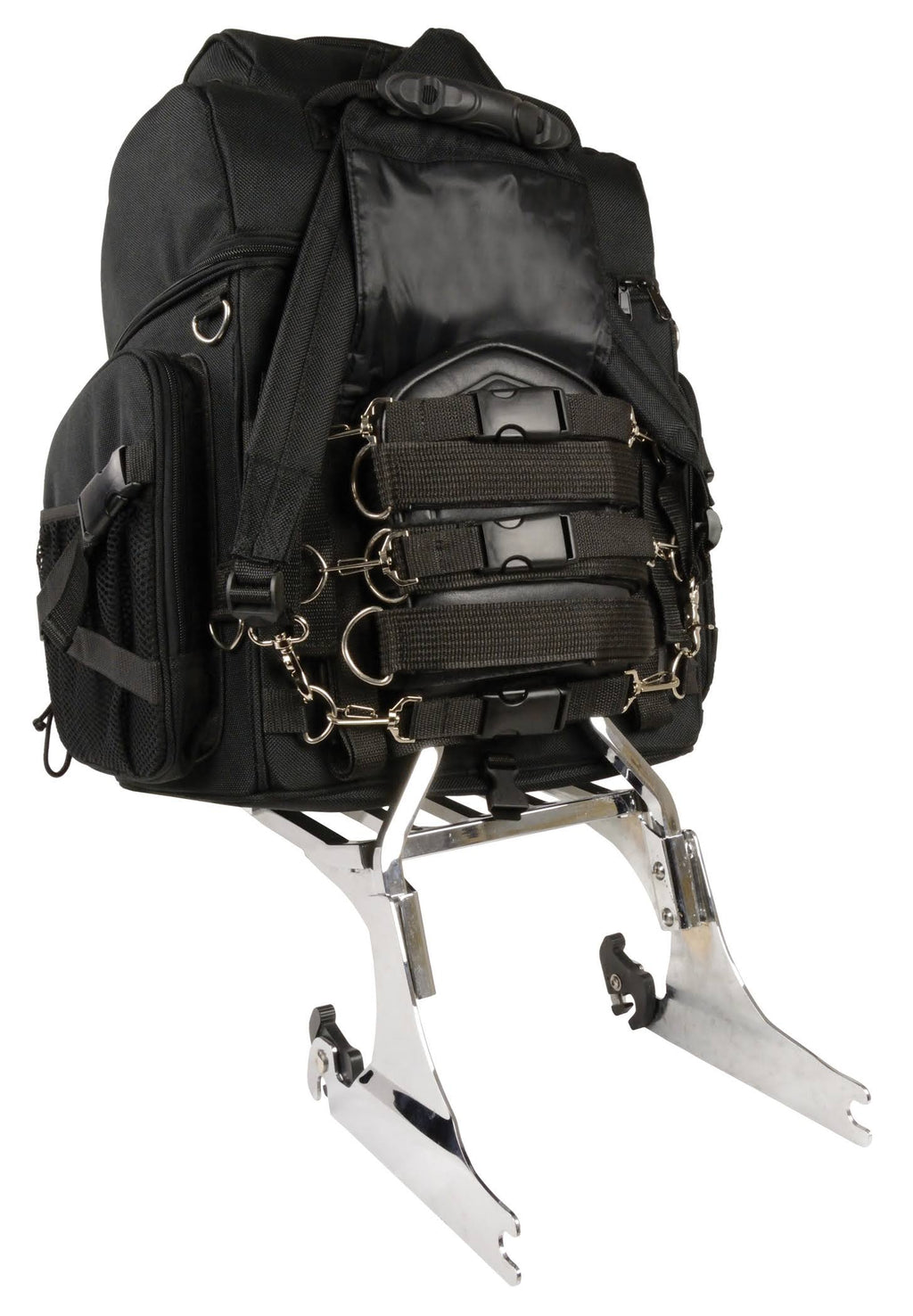 Black Large Nylon Sissy Bar Bag O36425