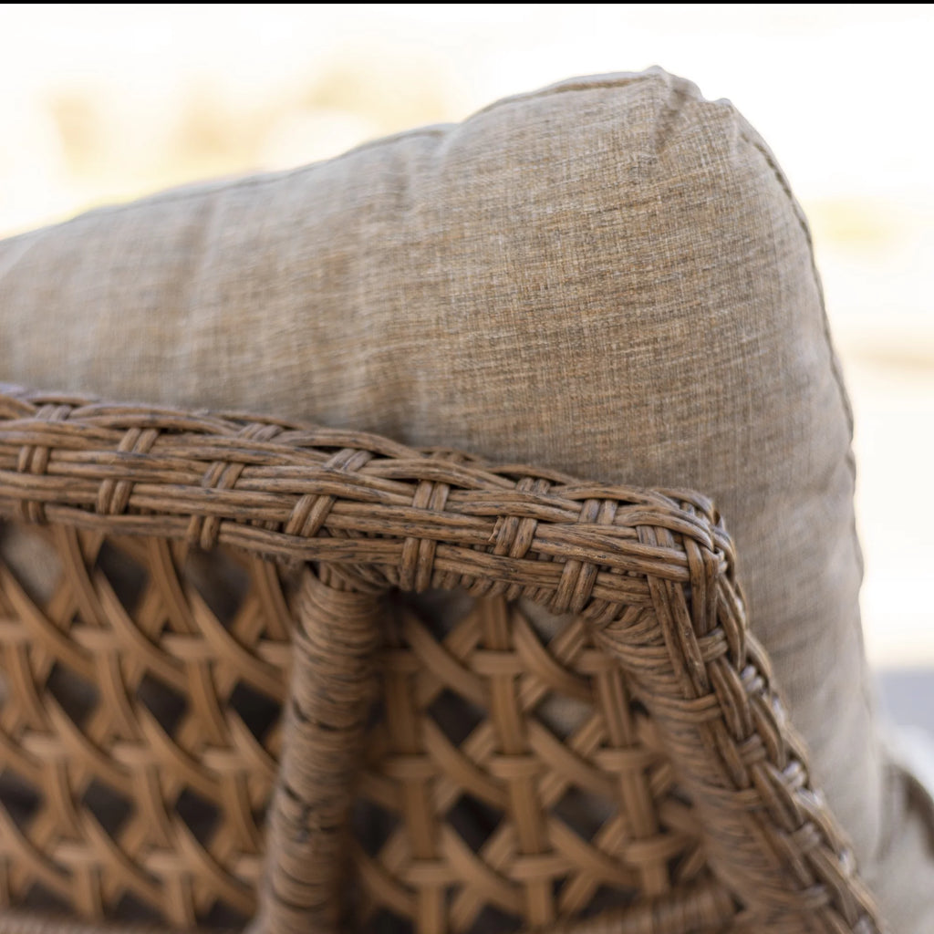 Outdoor Patio Papasan Chair Set with End Table C476017