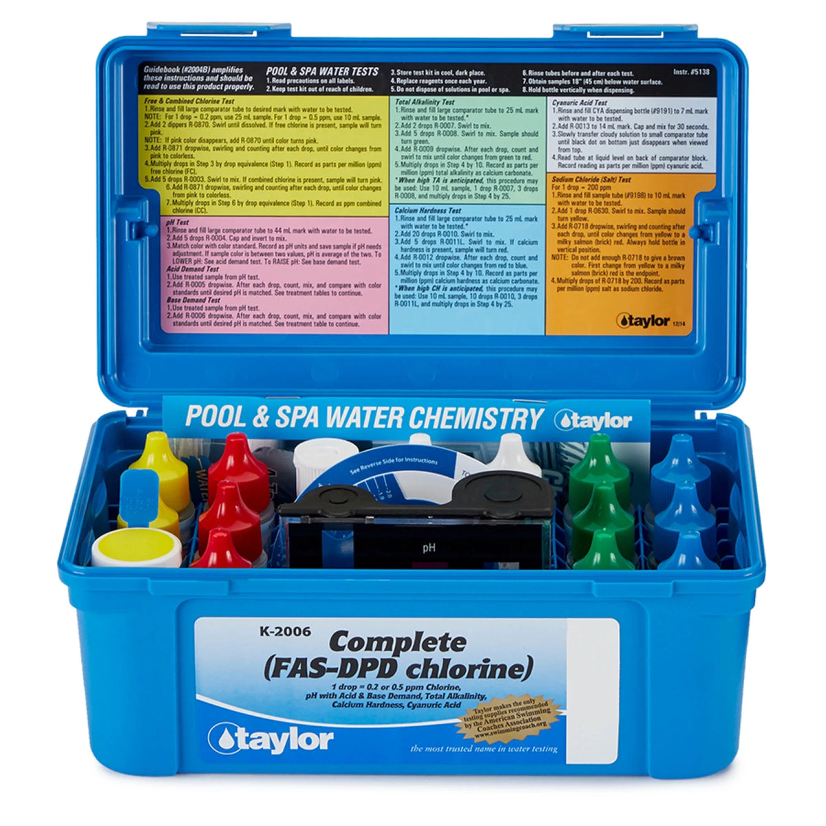 Complete Swimming Pool Water Test Kit Chlorine pH Alkalinity N64495