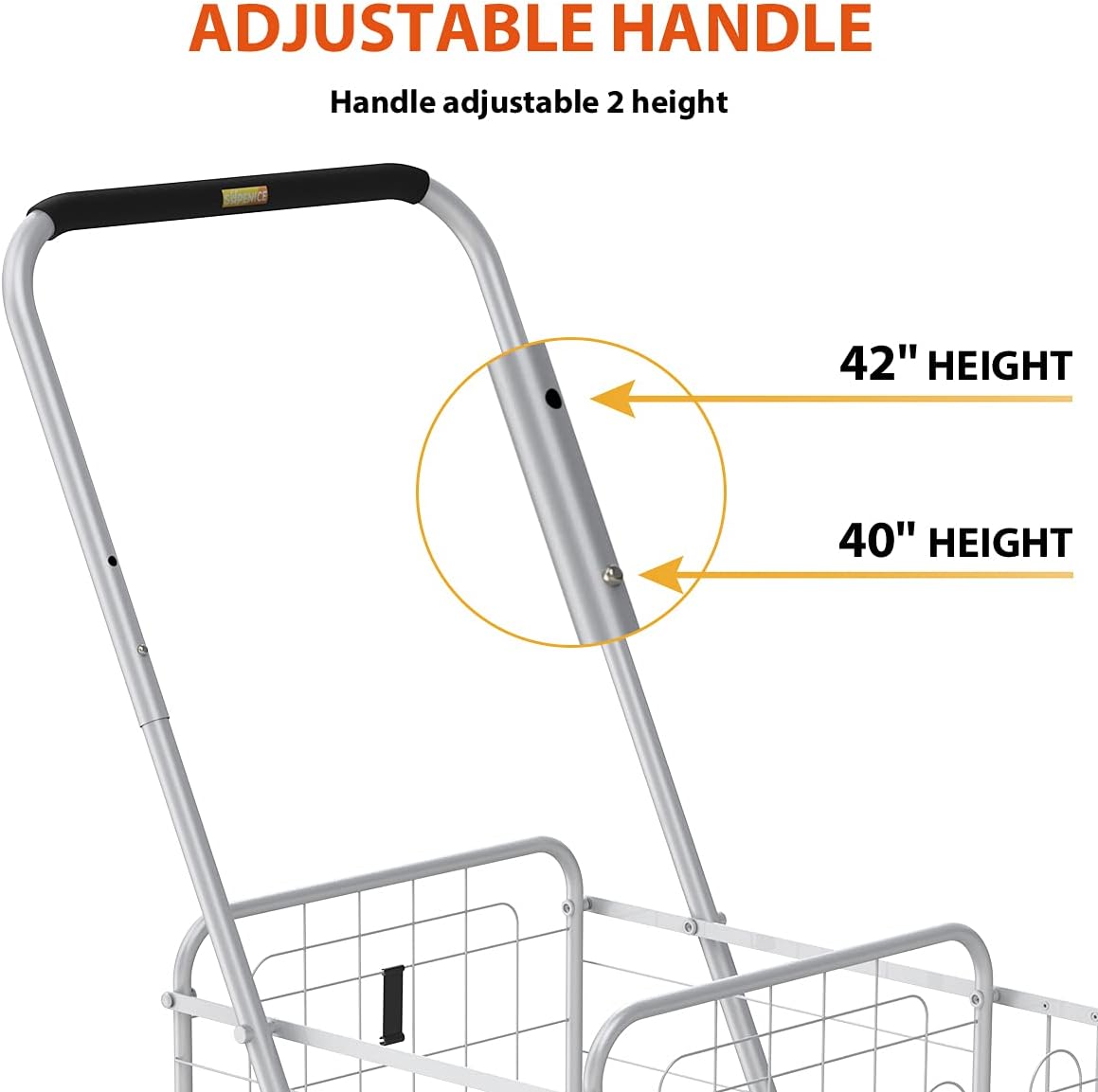 Collapsible Utility Cart with Wheels, 66 LBS Capacity W834