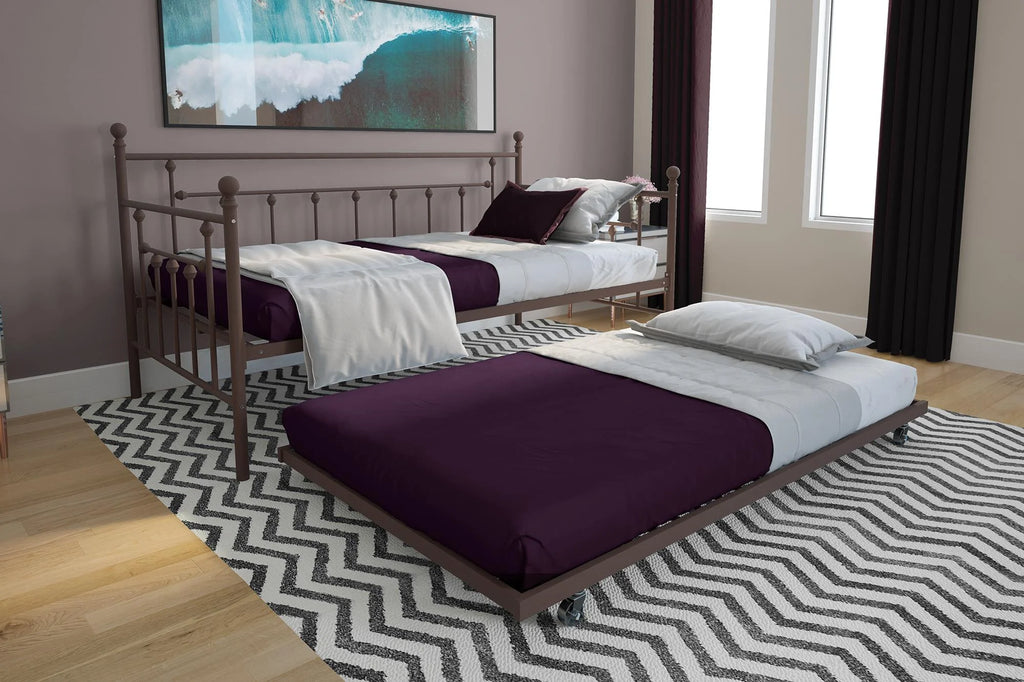 Bronze Metal Daybed and Trundle L527028