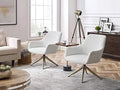 Gray Faux Leather Swivel Desk Chair Set of 2 Z60530